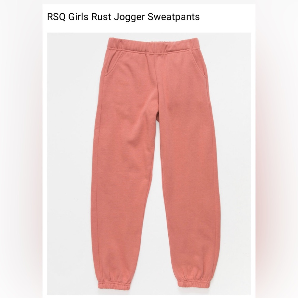 Tillys Girls Rust Sweatpants with Pockets